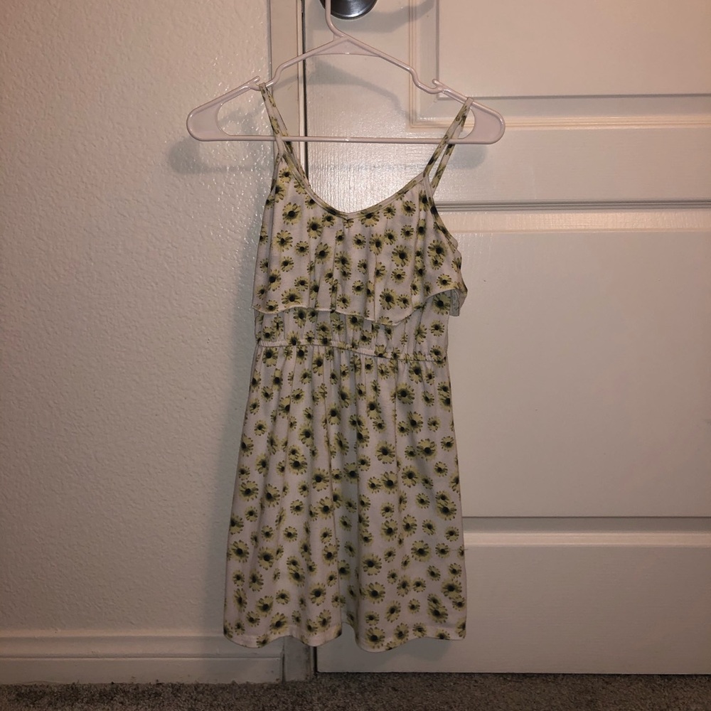 White sunflower dress